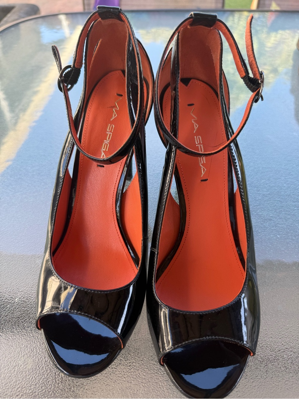 Via Spiga Rochelle Peep-Toe Ankle Strap Heels